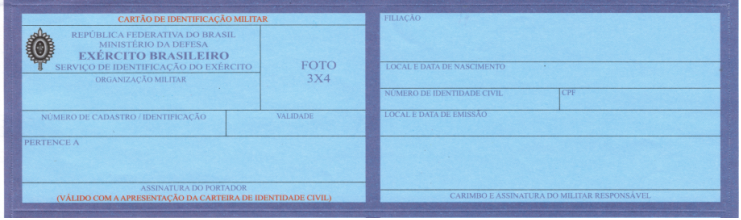 WARFARE Blog: Carteira de reservista do Exército Brasileiro no